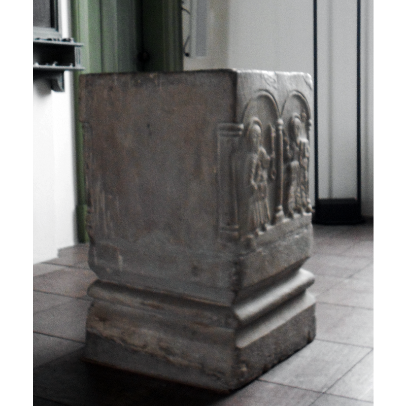 Source caption: "Svalövs kyrka. Dopfunt."