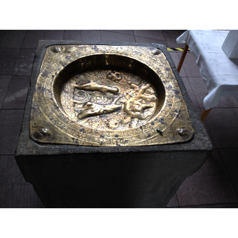 Source caption: " Svalövs kyrka, dopfunt."