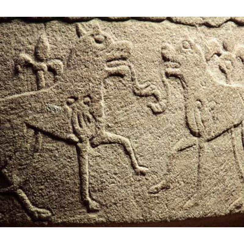 identified as lions in the SHM caption: "motställda lejon"