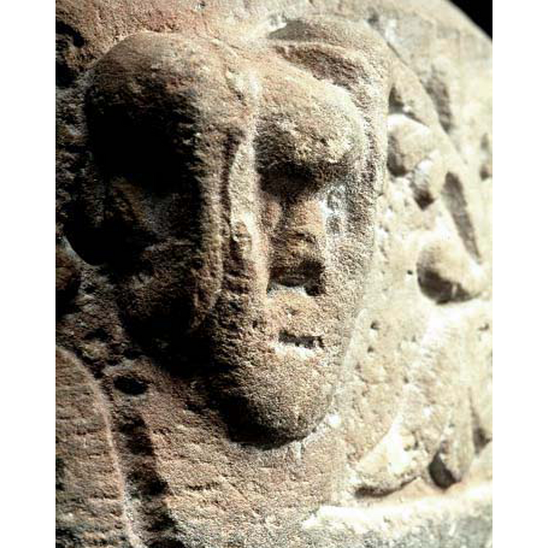 Source caption: "manshuvud - treenighetssymbol (?)"