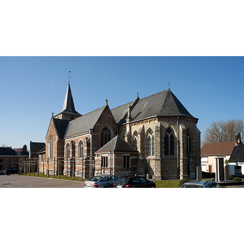 Source caption; " Belgium. Oost-Vlaanderen. Lierde. Deftinge, Sint-UrsmaruskerkBuitenzicht, zuid-oost. Deftinge. Parish church (Sint-Ursmaruskerk). Exterior. Southeast."