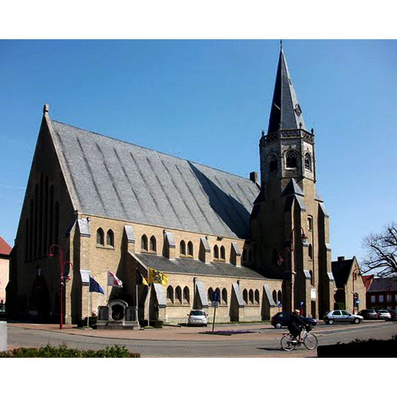 Source caption: "Gotische Sint-Martinuskerk in de West-Vlaamse gemeente Ardooie, België."