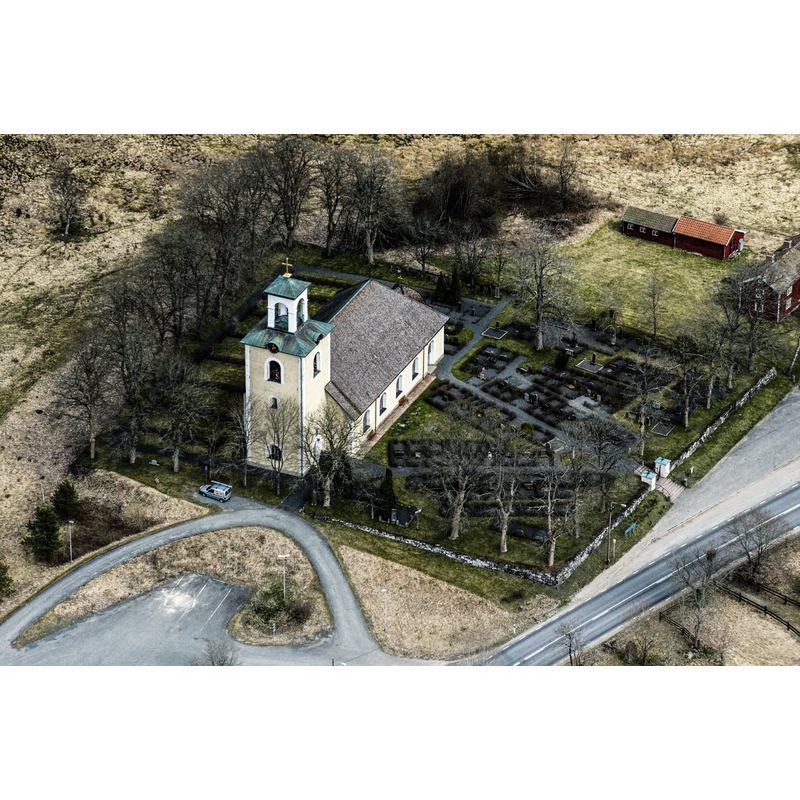 Source caption: "Nässjö gamla kyrka från luften"