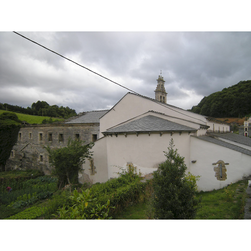 Source caption: "Monasterio de Santa María de Villanueva de Oscos [...] Cabecera de la iglesia."