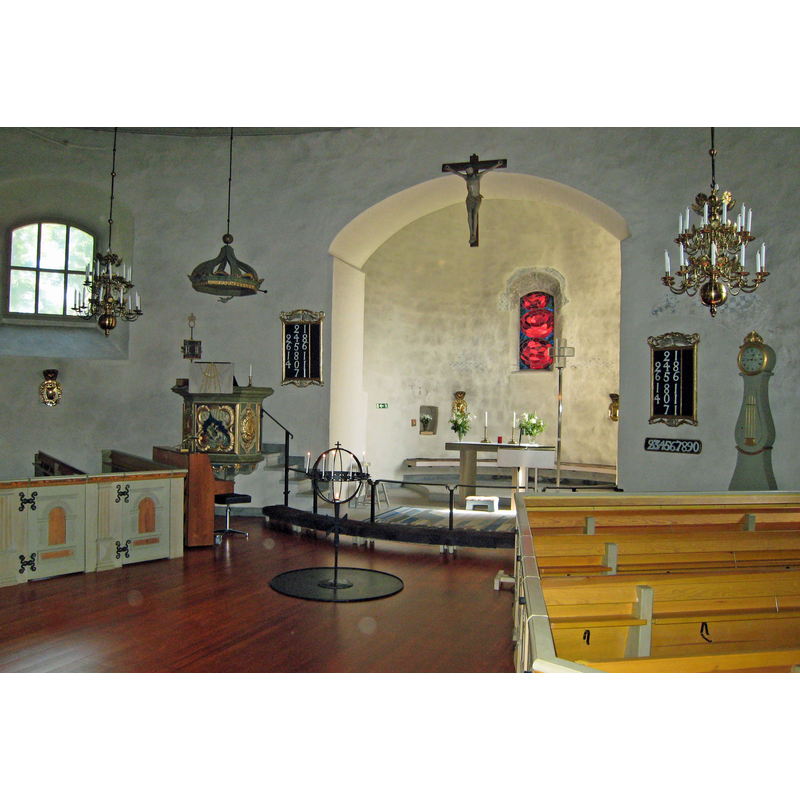 Source caption: "Hagby kyrka.Interiör"