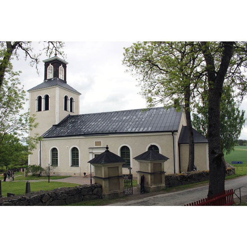 Source caption: "Hagby kyrka från sydost."