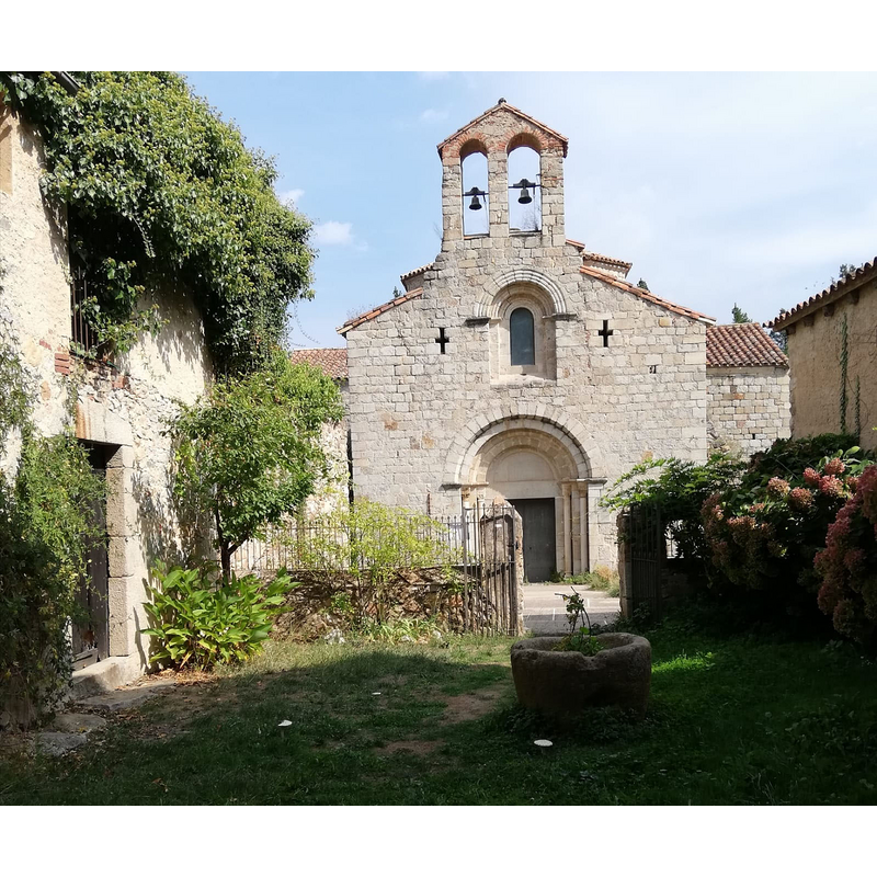 the tub vessel seen here, in front of the west portal of the church, may be the discarded medieval font of the monastery church