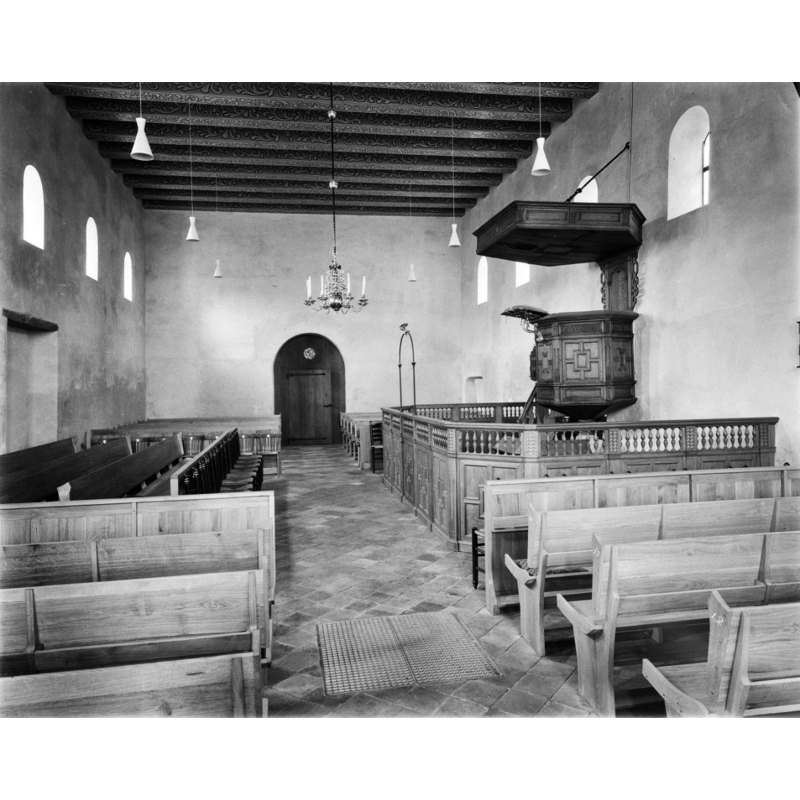 Source caption: "N.H.Kerk: interieur naar het westen"