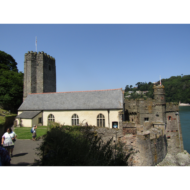 Source caption: "Warfleet - St Petrox Church. First recorded in 1192, St Petrox is the oldest of Dartmouth's three parish churches. It is located next to Dartmouth Castle, overlooking the mouth of the River Dart."