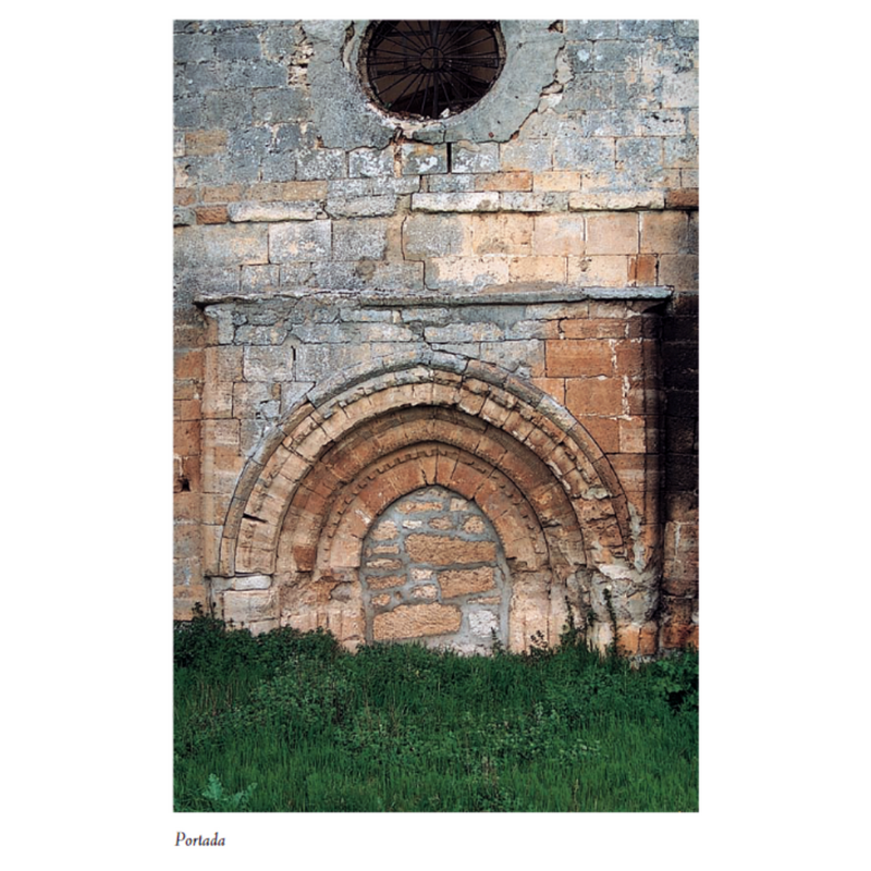 the original portal of the Romanesque church, now blocked
