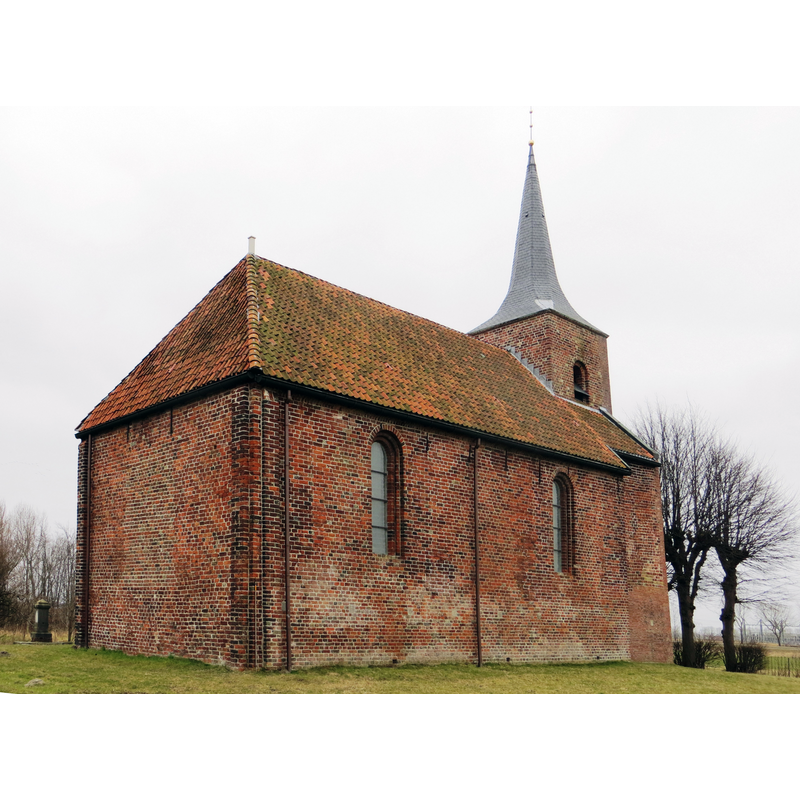 Source caption: " Kerk van Heveskes" -- the former parish church of Heveskes, now [2021] redundant