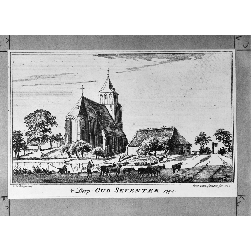 Source caption: " Rooms-Katholieke Kerk [...] Oud Zevenaar: naar gravure"