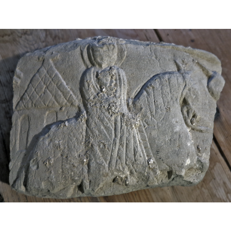 visible on this fragment are Mary and the Infant on a horse, as well as the Holy Sepulchre of Jerusalem behind, on the left