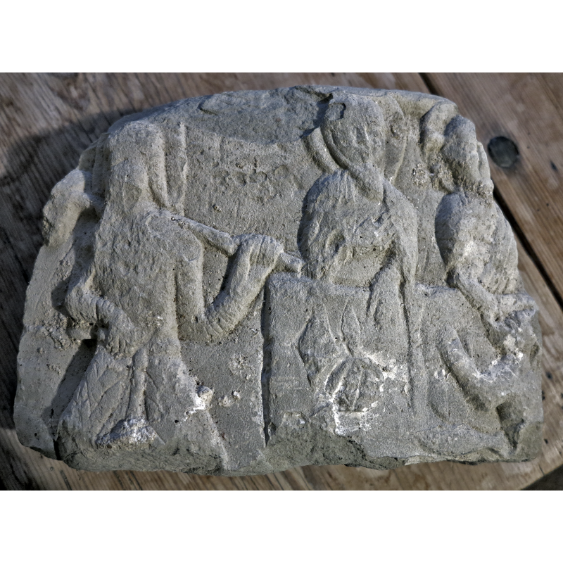 showing Joseph with his impedimenta on his left shoulder, the right hand holds the reins of the horse