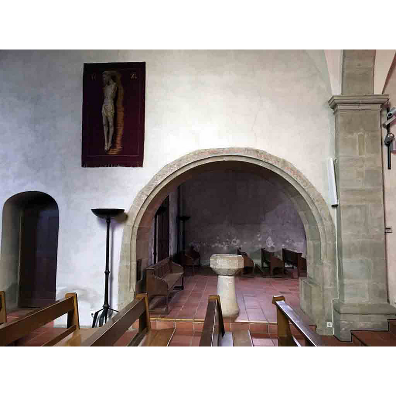 with the Chapel of the Visitation behind