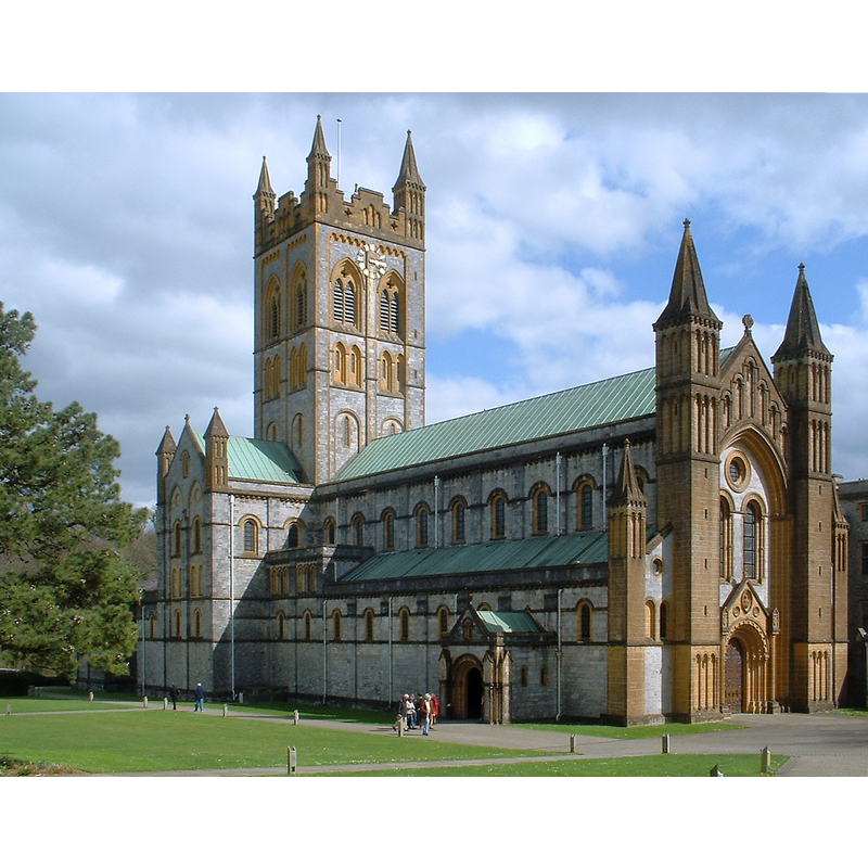 Source caption: "Church of St Mary (Buckfast Abbey)" [NB: the abbey was re-founded in 1882 and the new church consecrated in 1932, on the site of the demolished medieval abbey]