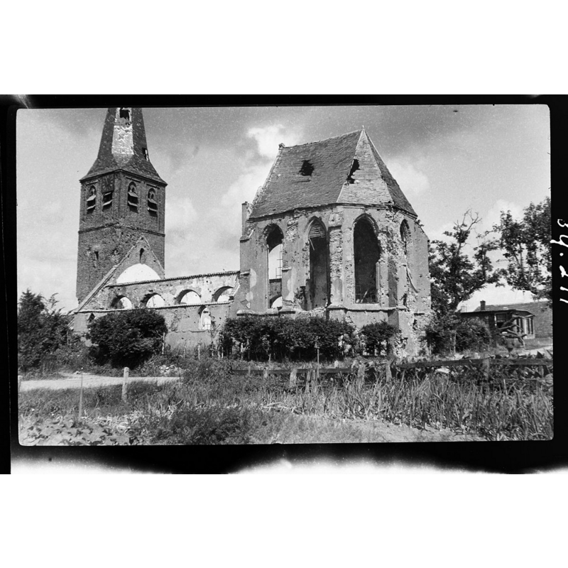 Source caption: "N.H.Kerk en Toren: exterieur" -- 14thC church destroyed in 1944 (WWII)