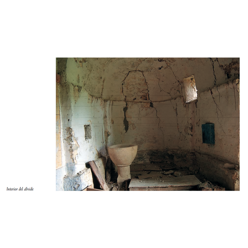 the font was located at the time in the apse; it is now [2021] outside the church