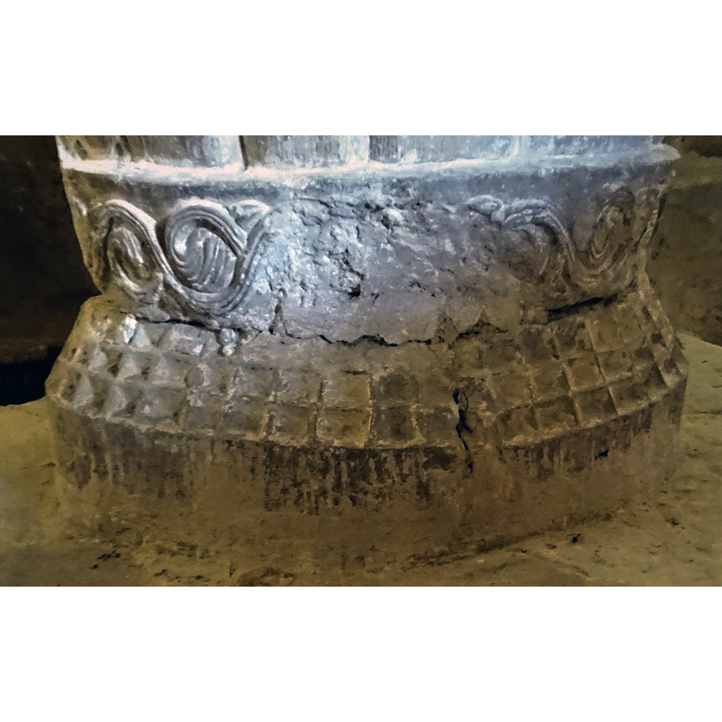 showing the damaged side of the base