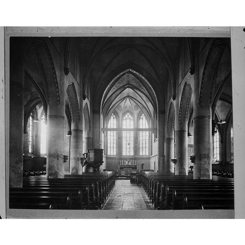 the medieval church would be destroyed in a May 1943 firebombing (WWII)