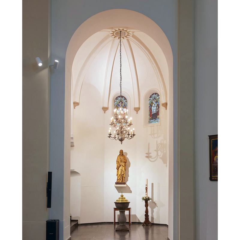 inside the south apse, now being used as baptistery