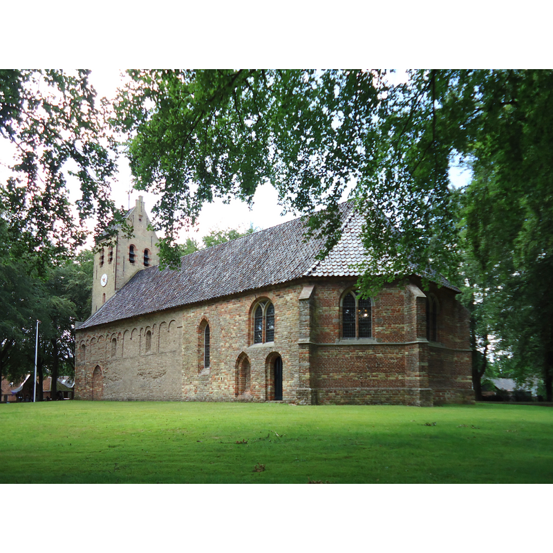 Source caption: " Bonifatiuskerk in Oldeberkoop (ca. 1150)"