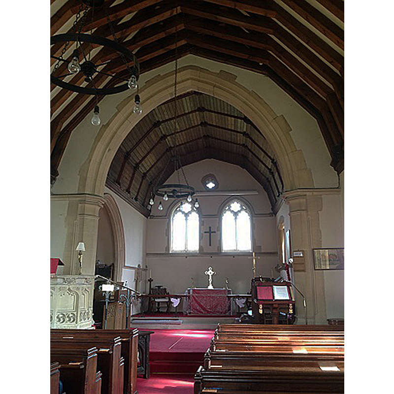 Source caption: "Photograph of the interior of All Saints Creeksea church taken 21 March 2016"
