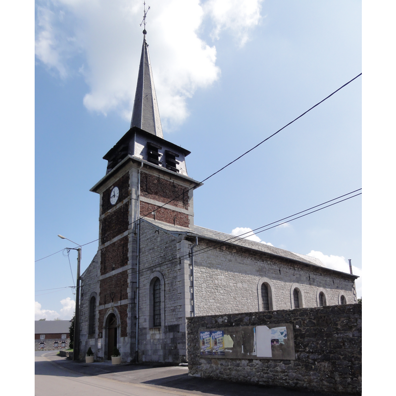 Source caption: "Bousignies-sur-Roc (Nord, Fr) église, extérieur"