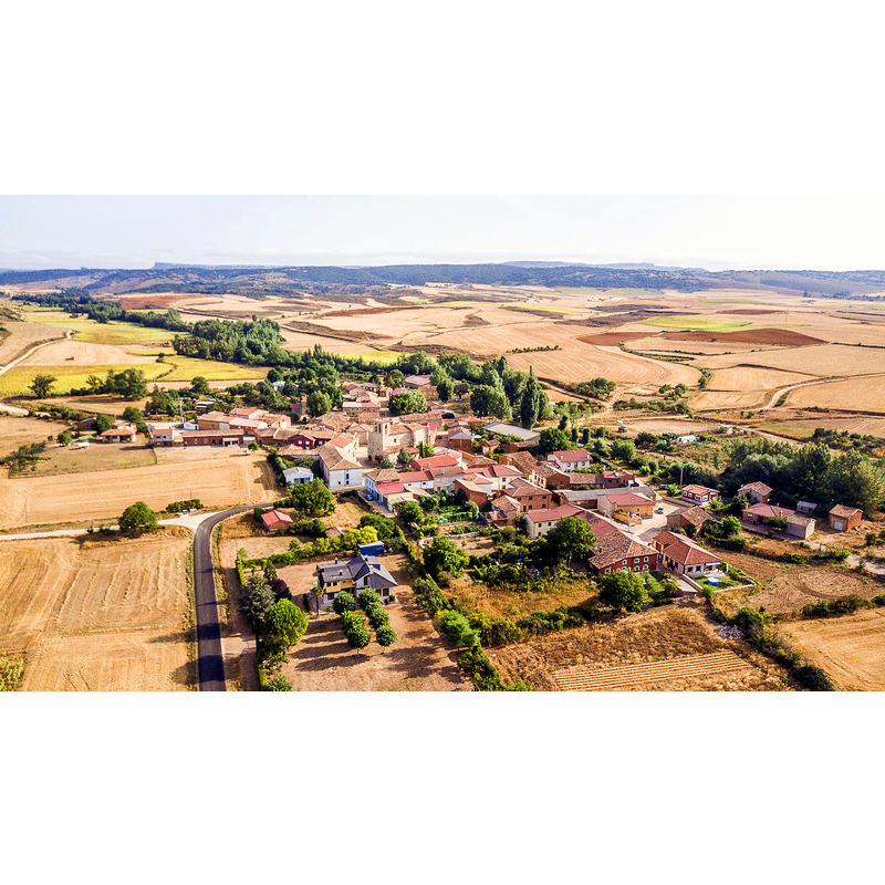 Source caption: "Villavedón, vista aérea."