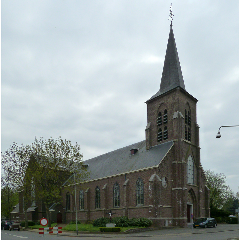 Source caption: " Kerk, Merkelbeek, Limburg, Nederland" -- the new church