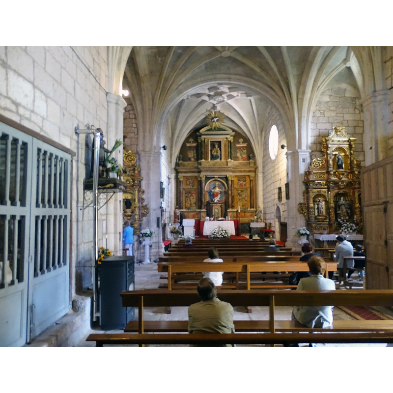 the locked chapel on the left [north] side is the baptistery
