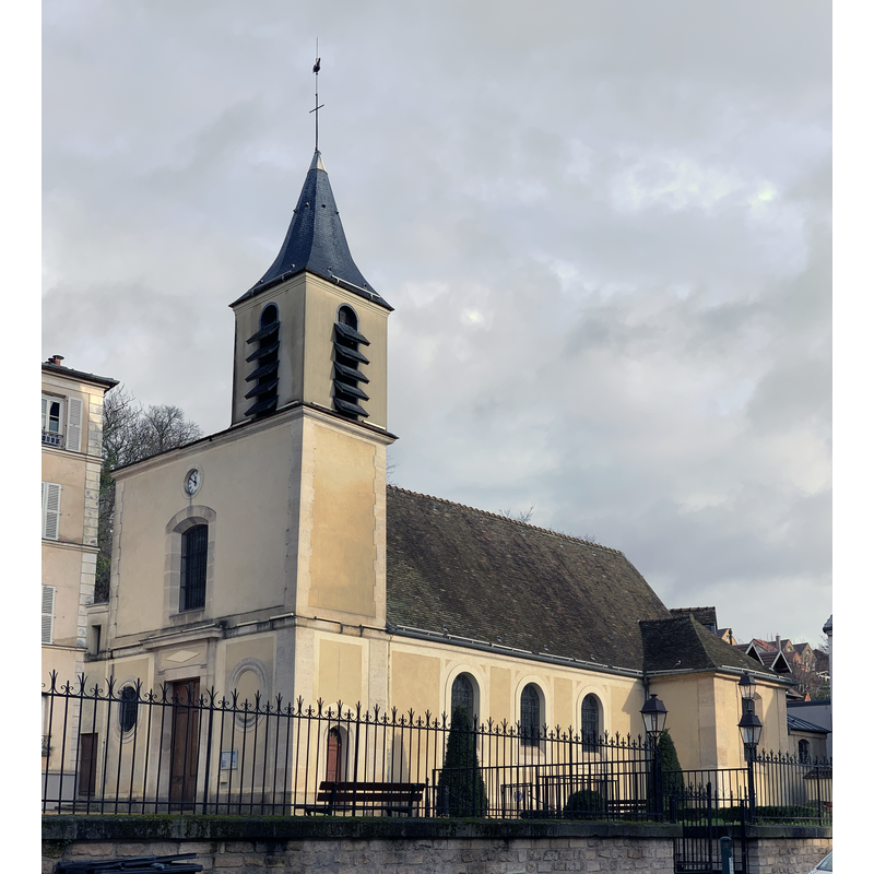 Source caption: "Église Saint-Maurice de Saint-Maurice, Val-de-Marne."