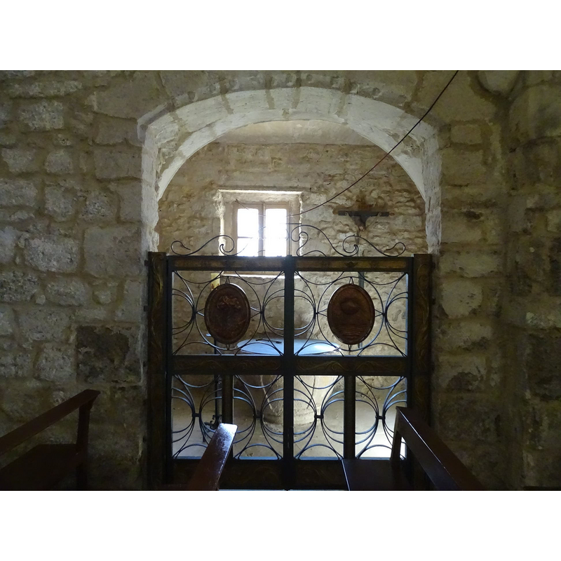 inside the baptistery, north wall