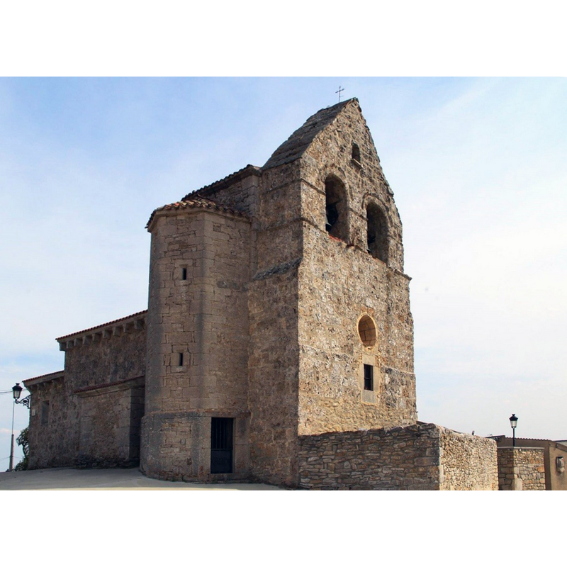 Source caption: "Iglesia románica de Ntra. Sra. de La Concepción, siglo XII. Villaescobedo de Valdelucio. Burgos"