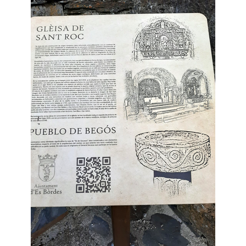 plaque outside the church