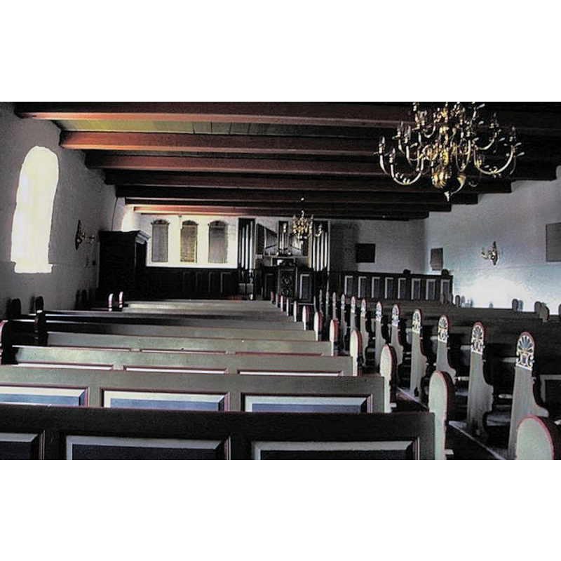 Source caption: "Ockholm Kirke i Sydslesvig. Skibet set mod vest"