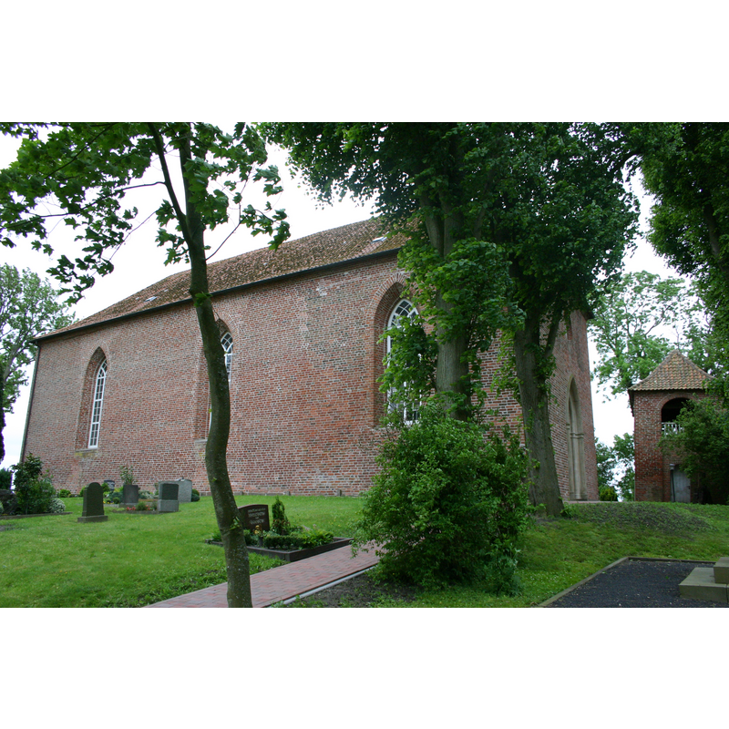 Source caption: "Hist. Kirche in Eggelingen, LK Wittmund, Ostfriesland"