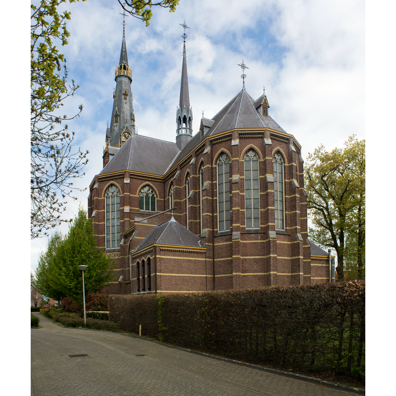 Source caption: "De Sint-Clemenskerk te Baardwijk (Waalwijk)." -- the new church