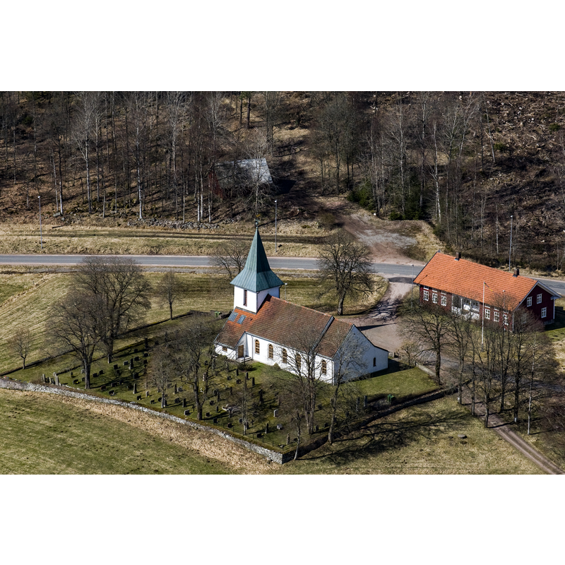 Source caption: "Bosebo kyrka" [NB: the modern church in Bosebo]