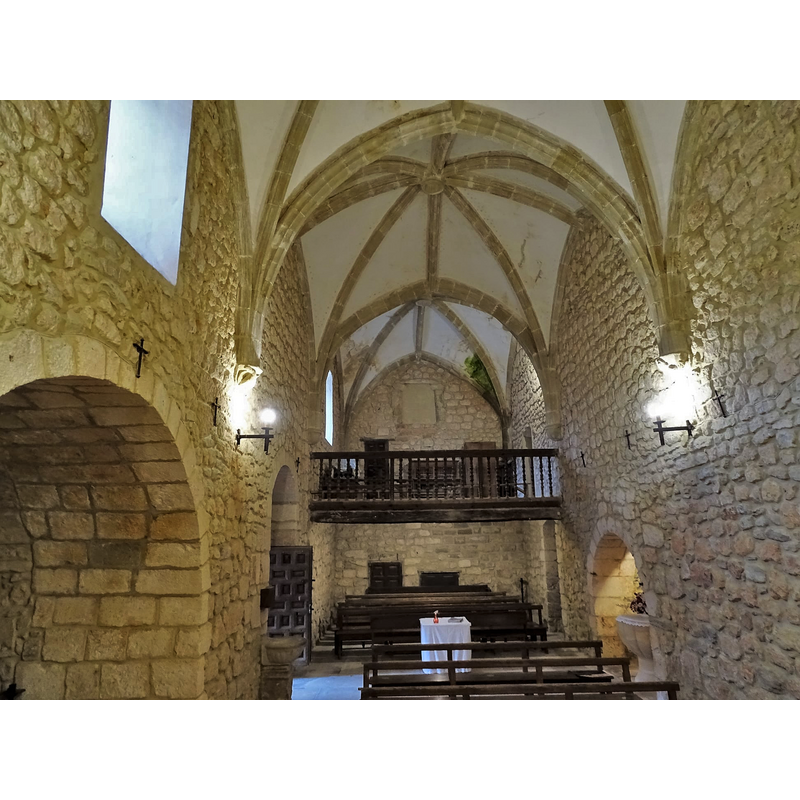 the baptistery miche is partly visible here, an opening in the right [north] wall, opposite the south entranceway