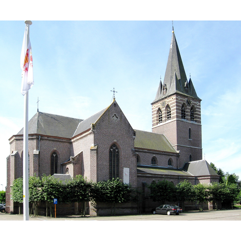 Source caption: " Sint-Trudokerk in Helchteren" [NB: present church is a re-building of 1897 with later restorations]