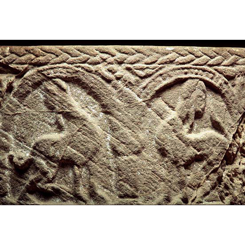 seen here in the right arch, passant to the left; is it a centaur?