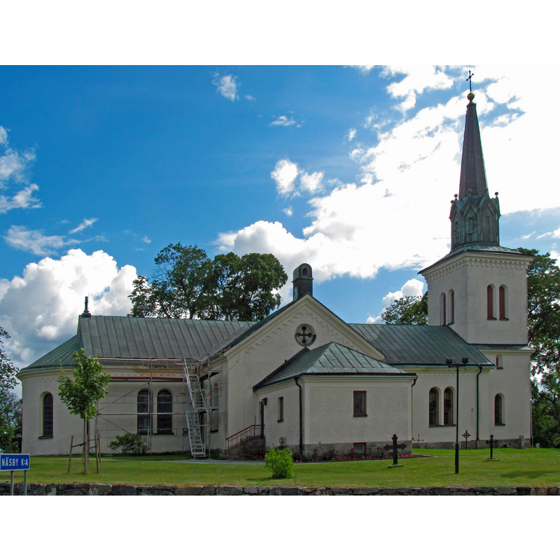 Source caption: "Näsby kyrka, Västmanland."