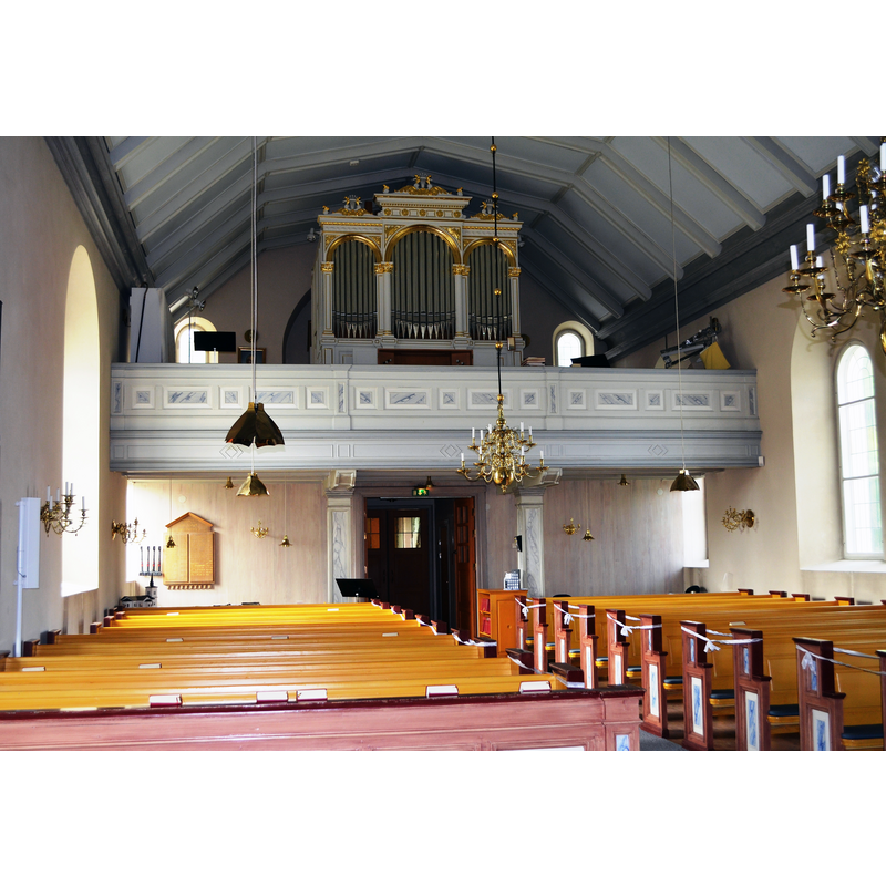 Source caption: "Näsby kyrkas orgelläktare"