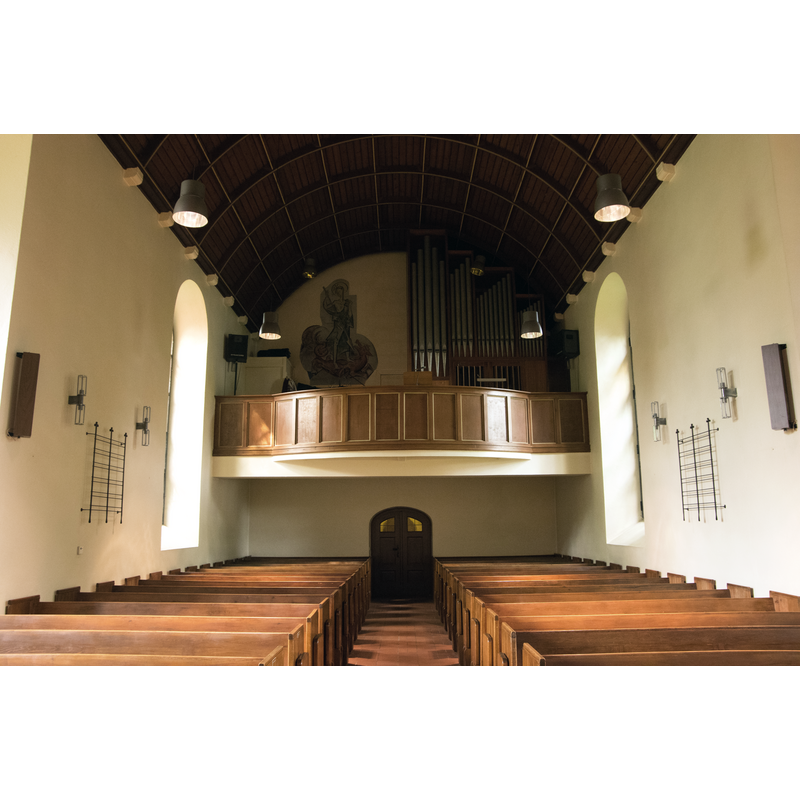 Source caption: "Berlin-Rudow. Die Dorfkirche steht unter Denkmalschutz. Die Orgel."