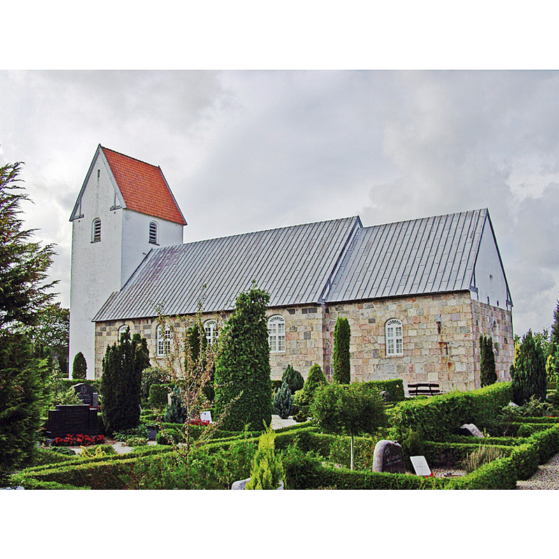 Source caption: "Flynder kirke - Jylland [...]  fra sydøst"