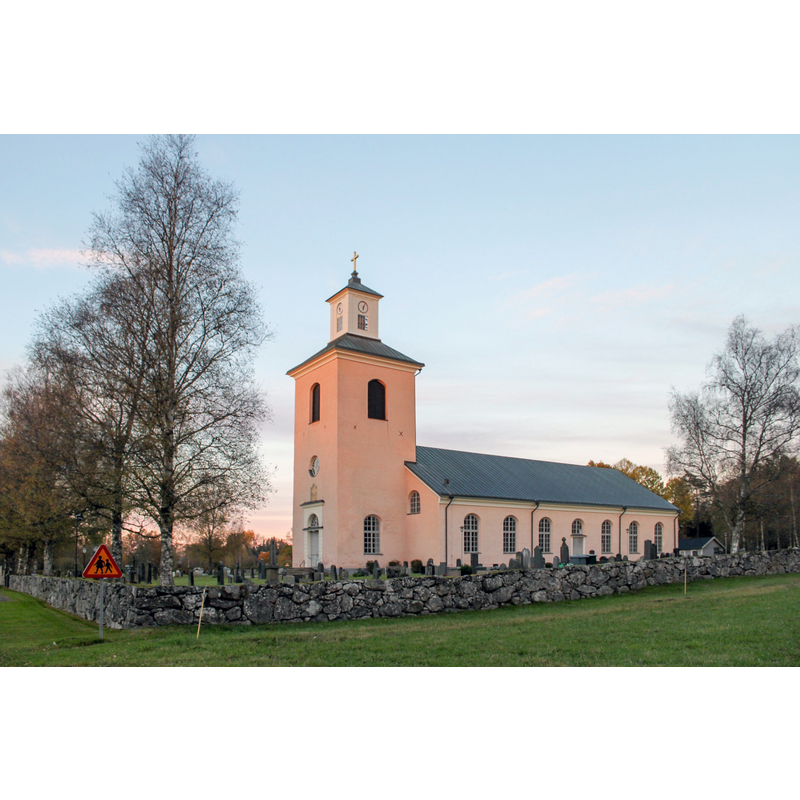 Source caption: "Pjätteryds kyrka" -- the new church of 1841