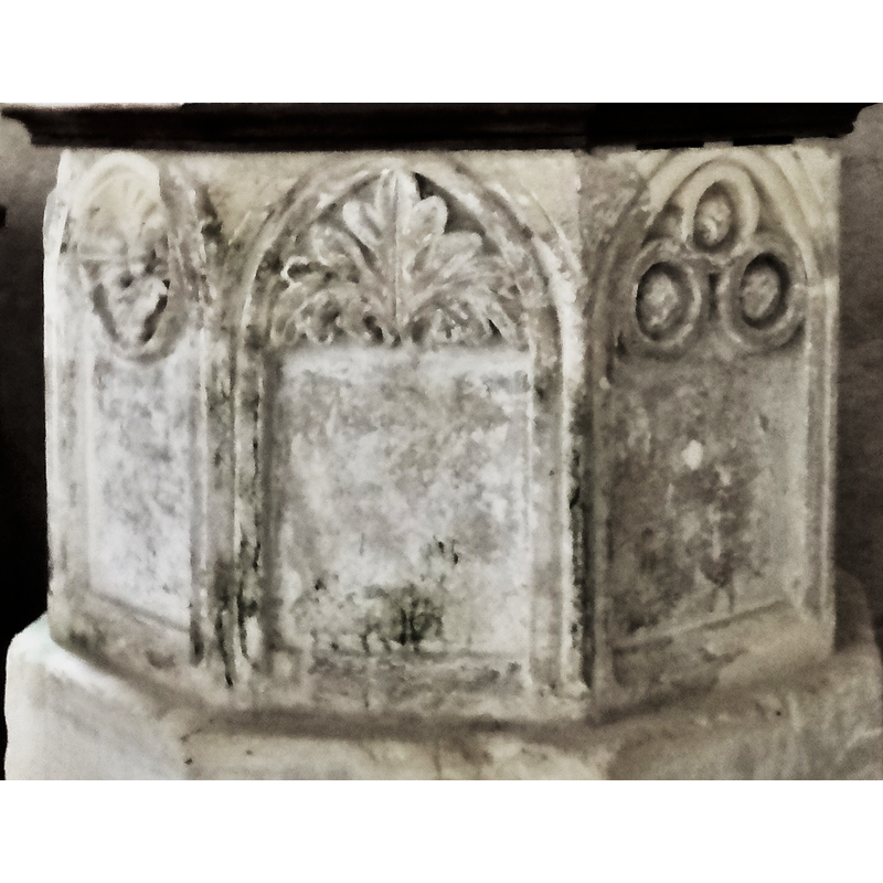 each has a foliage motif in it