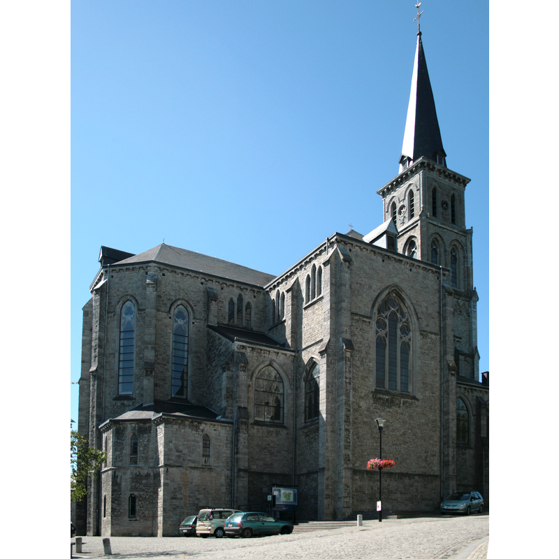 Source caption: "Treignes, l'église des Saints Ruffin et Valère (1871-1872)."