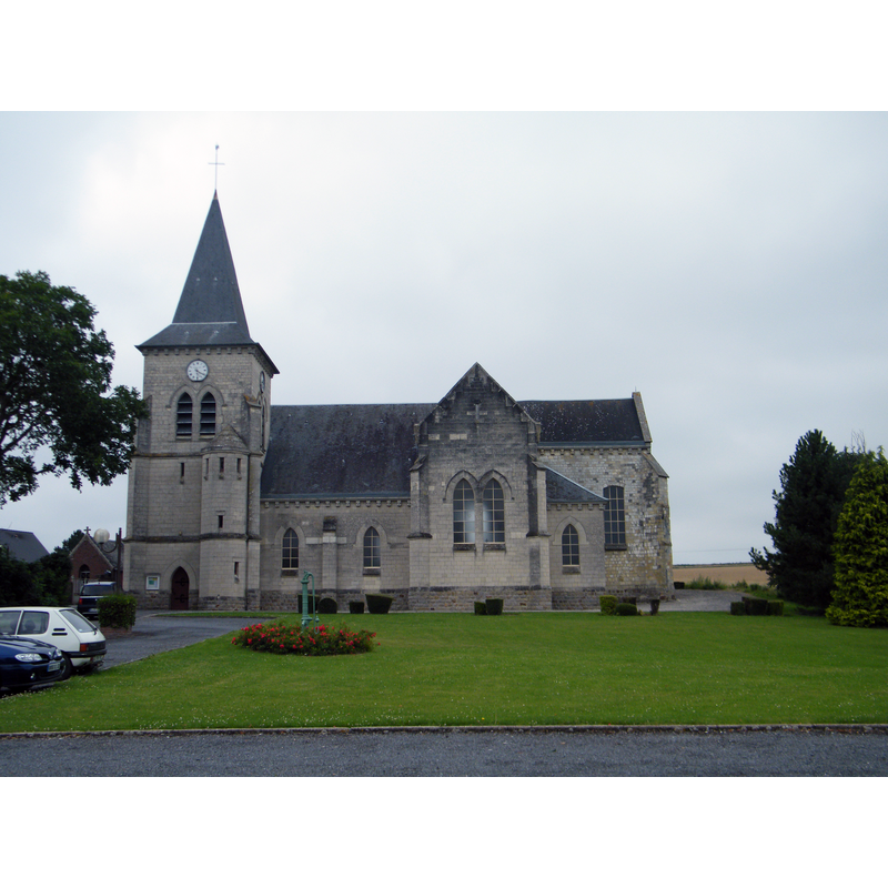 Source caption: "Eglise Saint-Nicolas de Curlu (Somme, France)."
